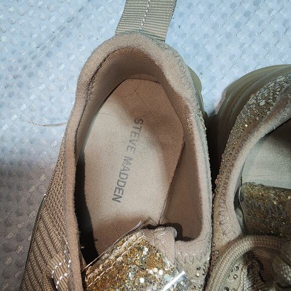 STEVE MADDEN EUC WOMENS SZ 5M. MAXIMA BLUSH MULTI SPARKLY SNEAKER SHOES - Picture 3 of 10